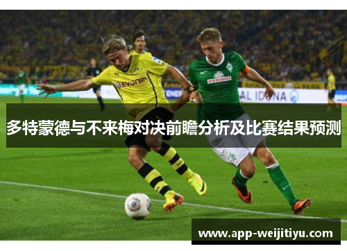 多特蒙德与不来梅对决前瞻分析及比赛结果预测